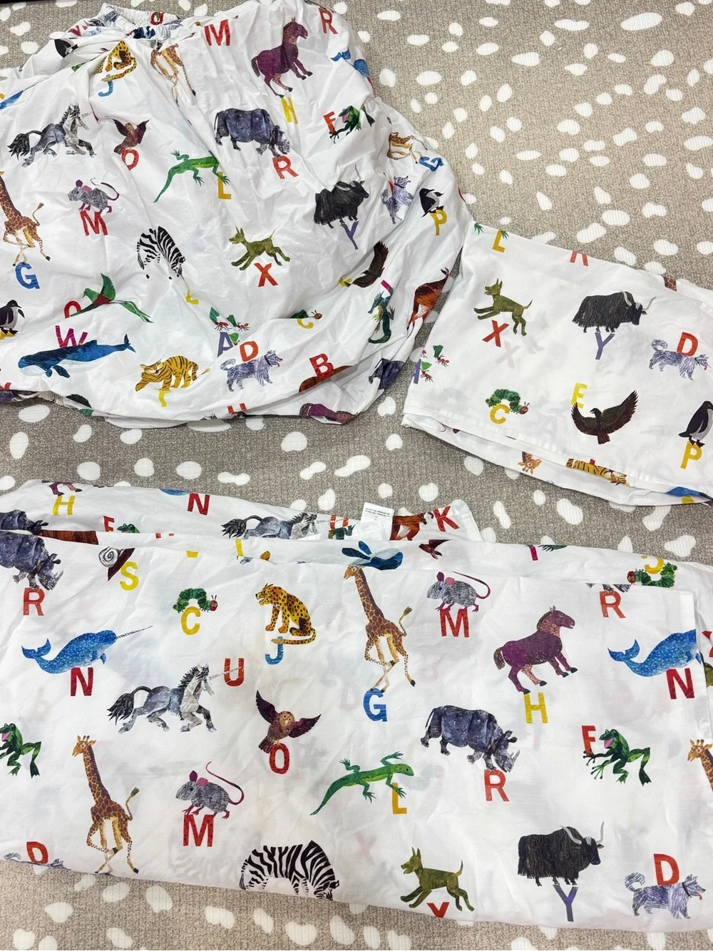 Pottery Barn Kids World of Eric Carle books Organic cotton Sheet Set Pillowcase
